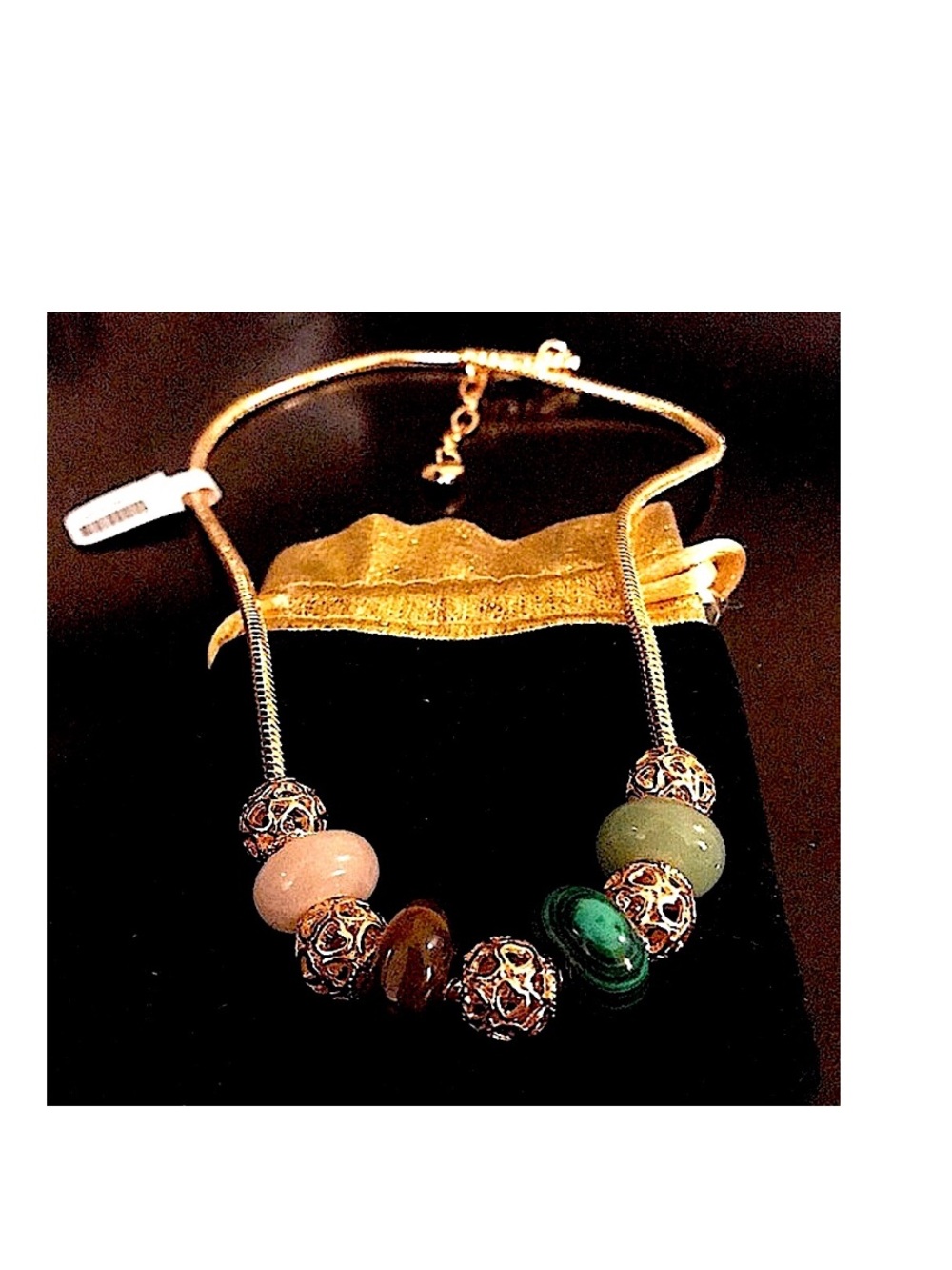 New gold plated necklace with natural stones ⭐️⭐️⭐️⭐️